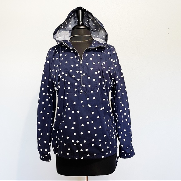 St John’s Bay Polka Dot Hoodie Navy Size Small - Picture 1 of 10